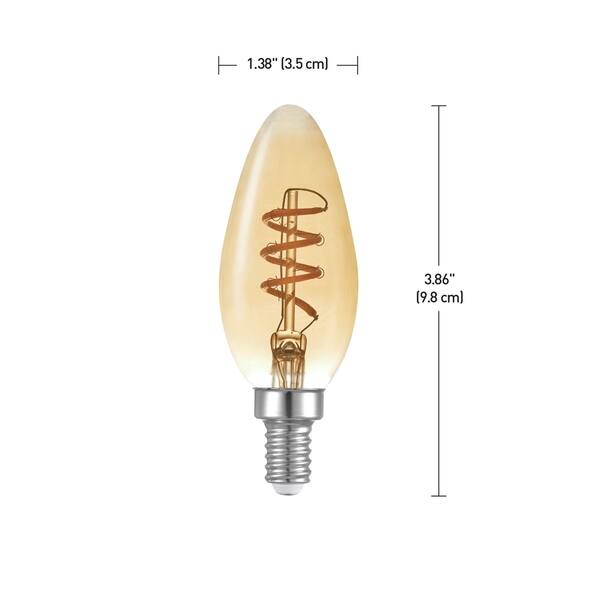 Shop 4 5w Soft White 2000k Vintage Edison B10 Candelabra Led