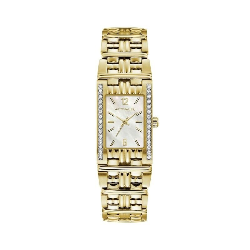 wittnauer gold watch with diamonds