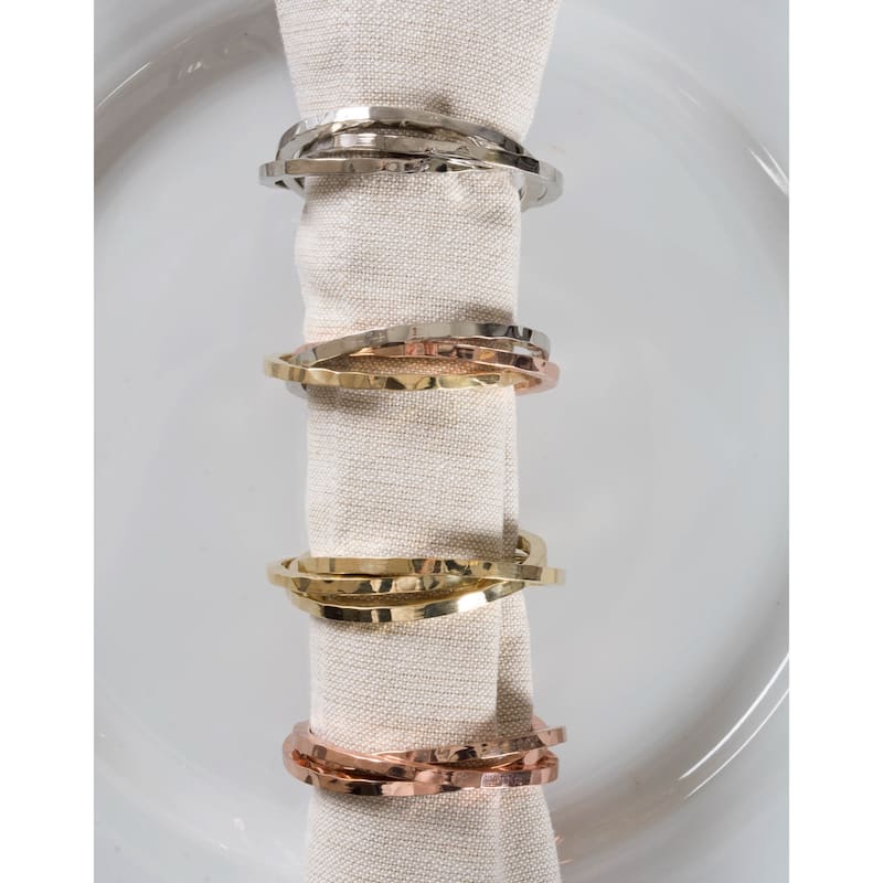 DII Metallic Intertwined Napkin Ring (Set of 6)