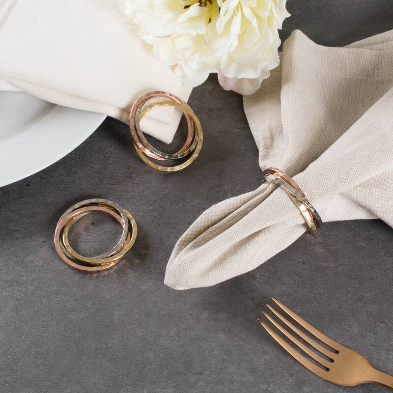 DII Metallic Intertwined Napkin Ring (Set of 6)