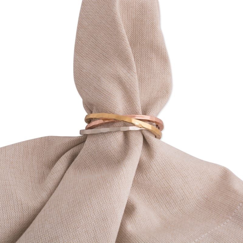 DII Metallic Intertwined Napkin Ring (Set of 6)