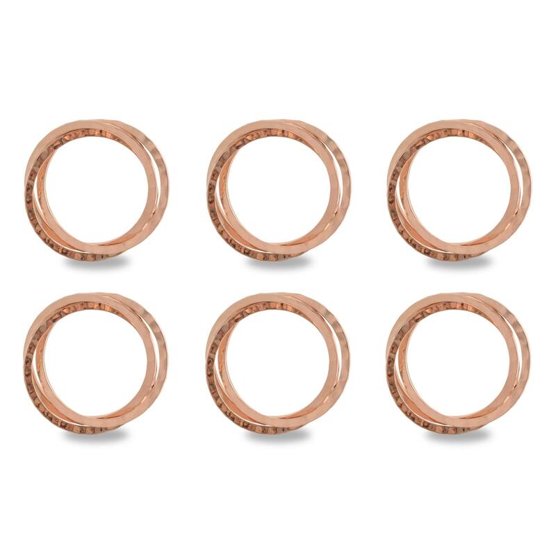 DII Metallic Intertwined Napkin Ring (Set of 6)