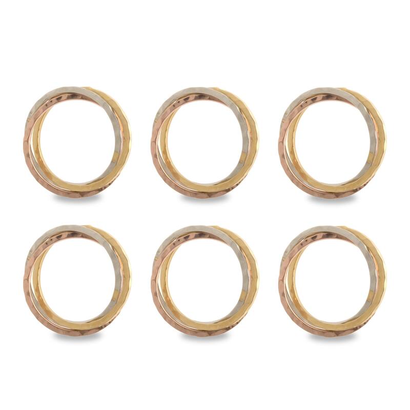 DII Metallic Intertwined Napkin Ring (Set of 6)