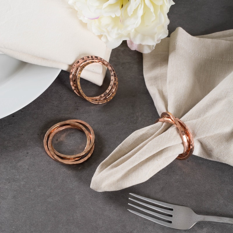 DII Metallic Intertwined Napkin Ring (Set of 6)