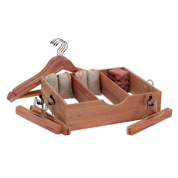 Household Essentials Cedar Box w/Hangers, Blocks, and Sachets for