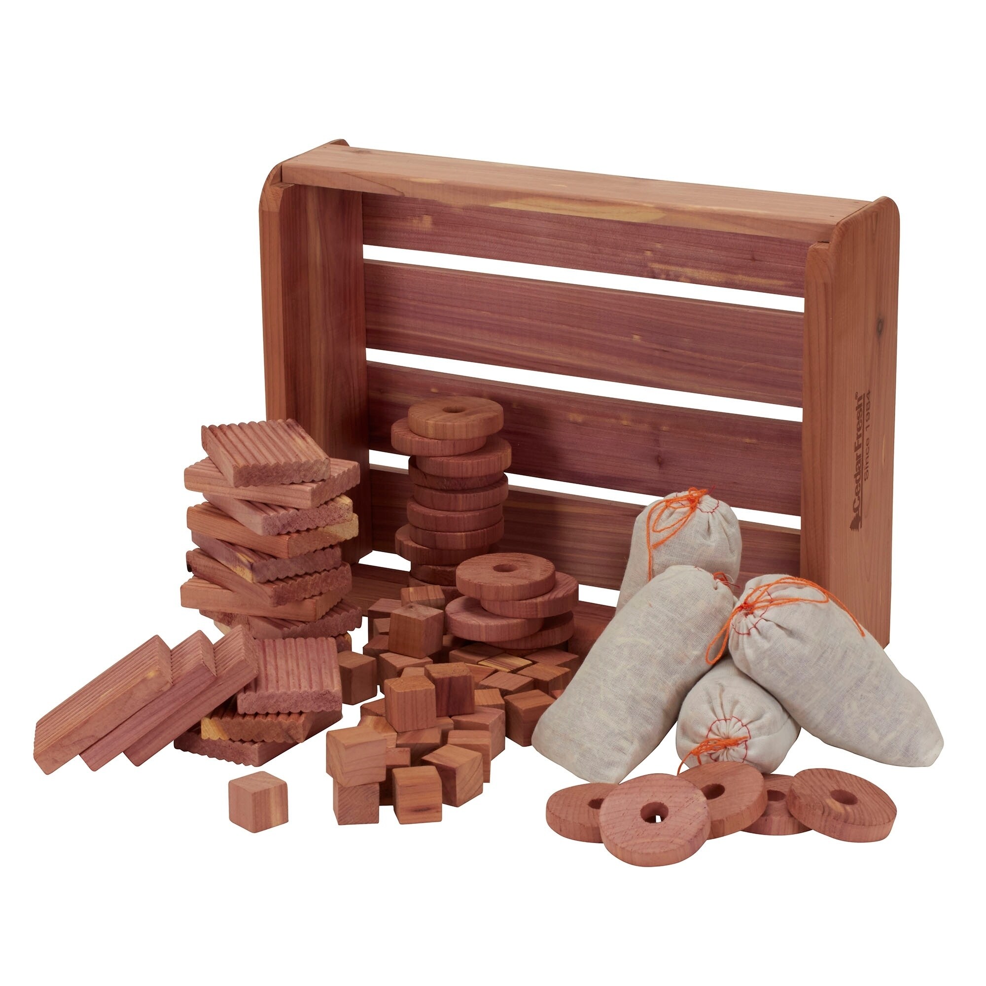 Shop Household Essentials Cedar Crate W Rings Cubes Blocks And