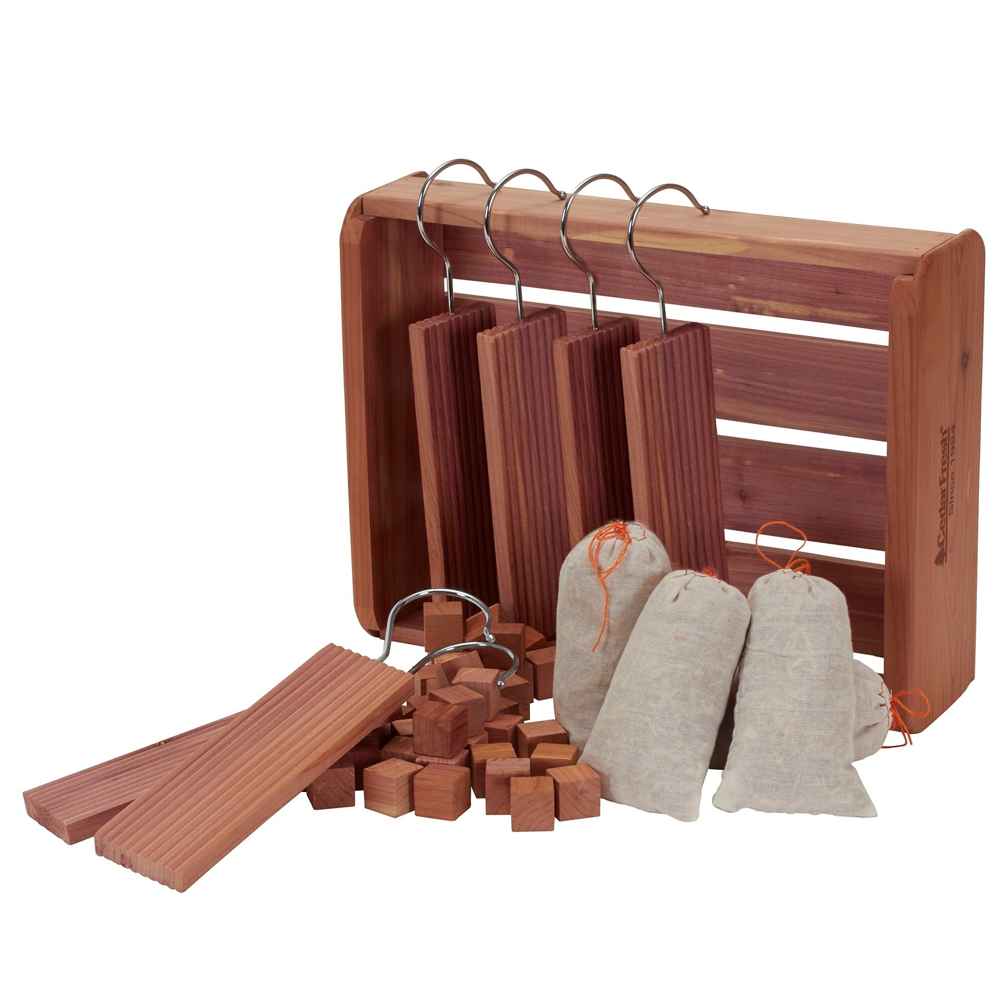 Storage Organization Brown Home Household Essentials Set Cedar