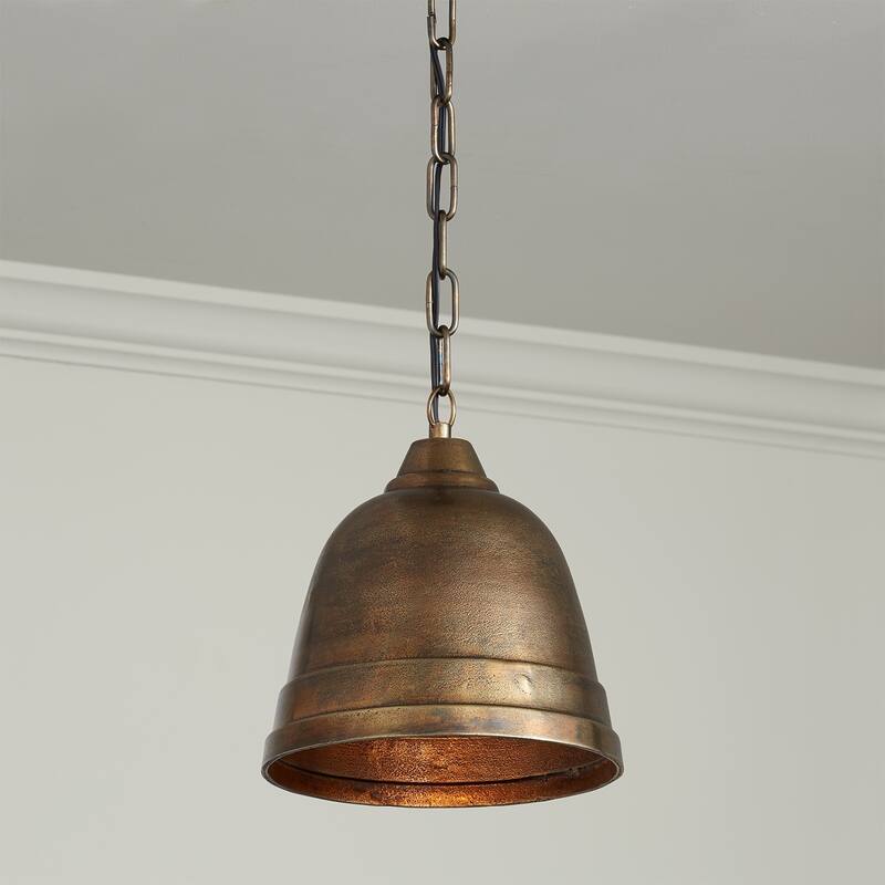 1-light Oxidized Brass Pendant