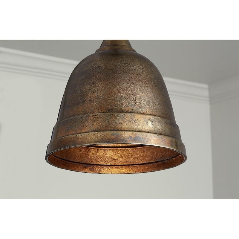 1-light Oxidized Brass Pendant