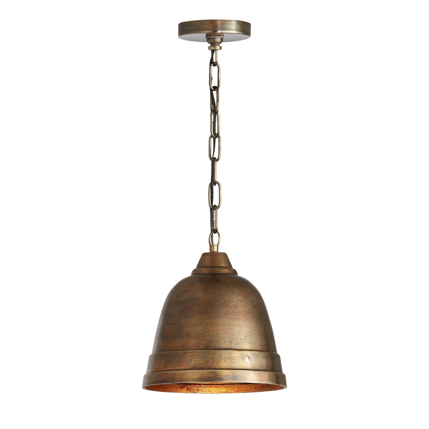 1-light Oxidized Brass Pendant - Oxidized Brass