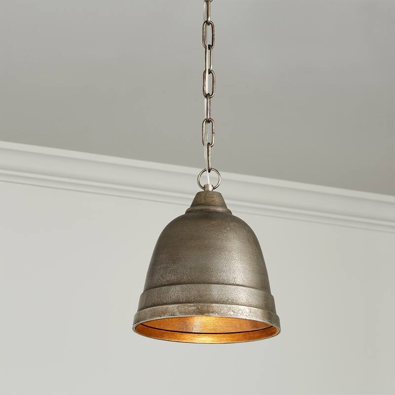 1-light Oxidized Nickel Pendant