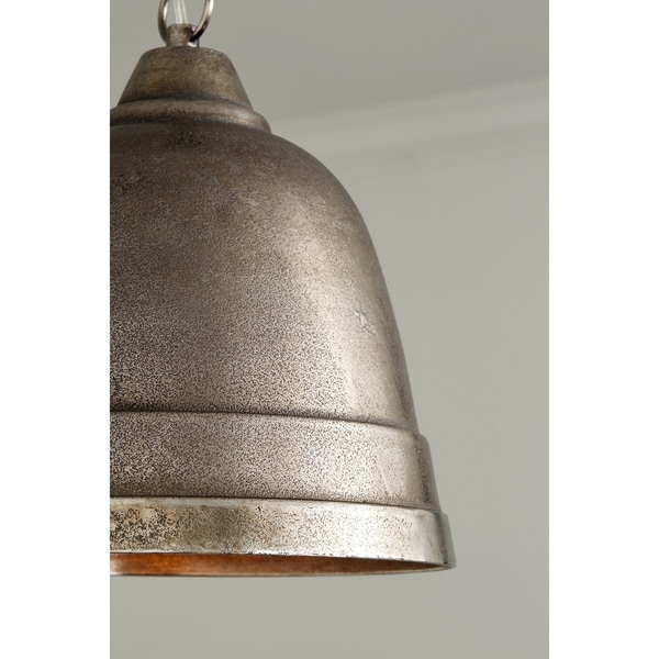 oxidized nickel pendant light