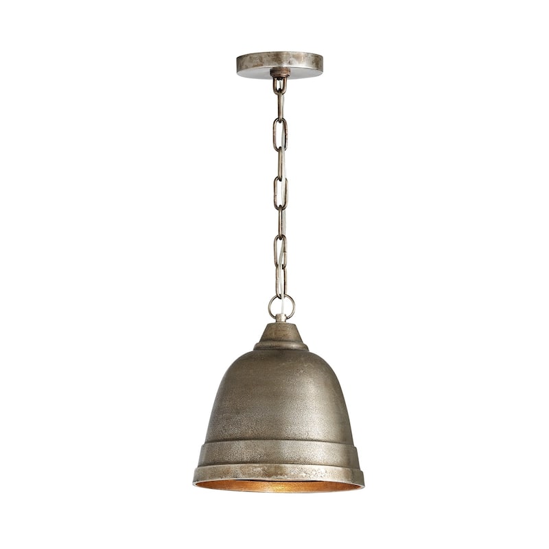 1-light Oxidized Nickel Pendant