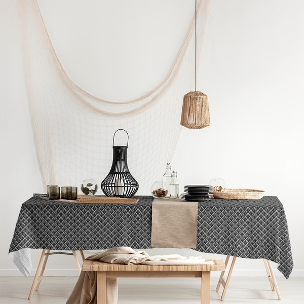Reverse Geometric Ombre Pattern Rectangle Tablecloth - 58 x 102. Opens flyout.