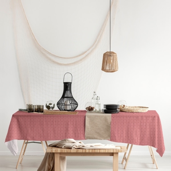 Monochrome Doily Pattern Rectangle Tablecloth - 58 x 102