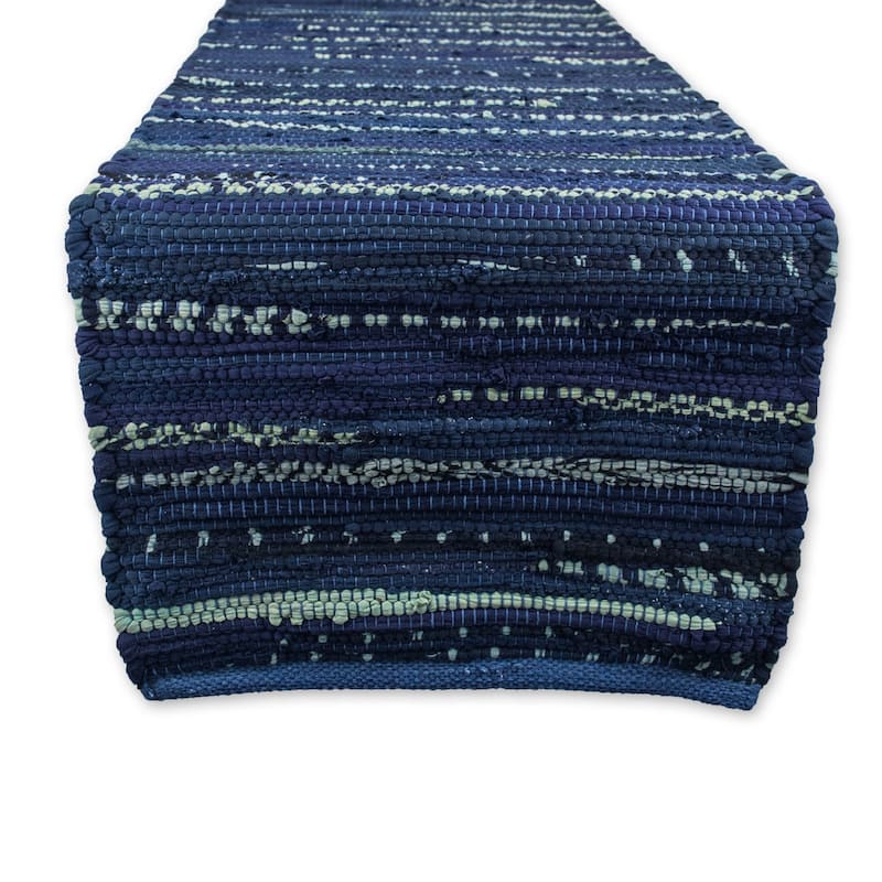 DII Solid Chindi Table Runner - Blue