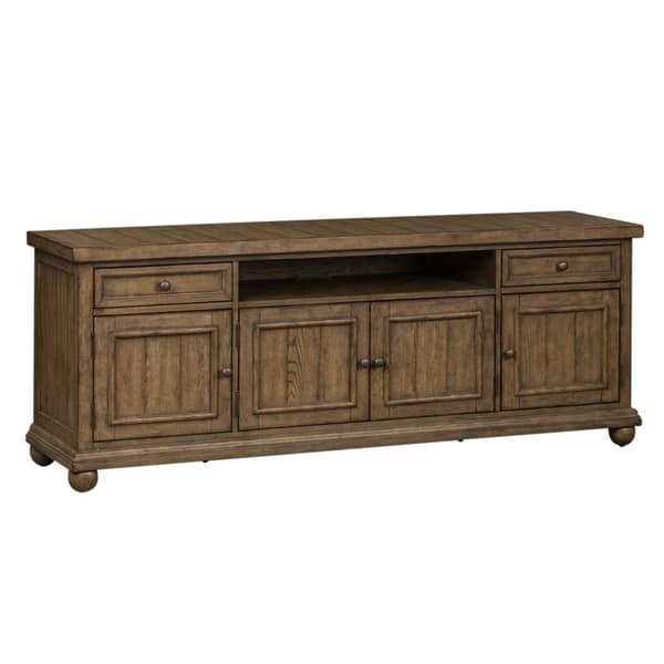 Shop Harvest Home Barley Brown 75 Inch 2 Drawer Tv Console Free