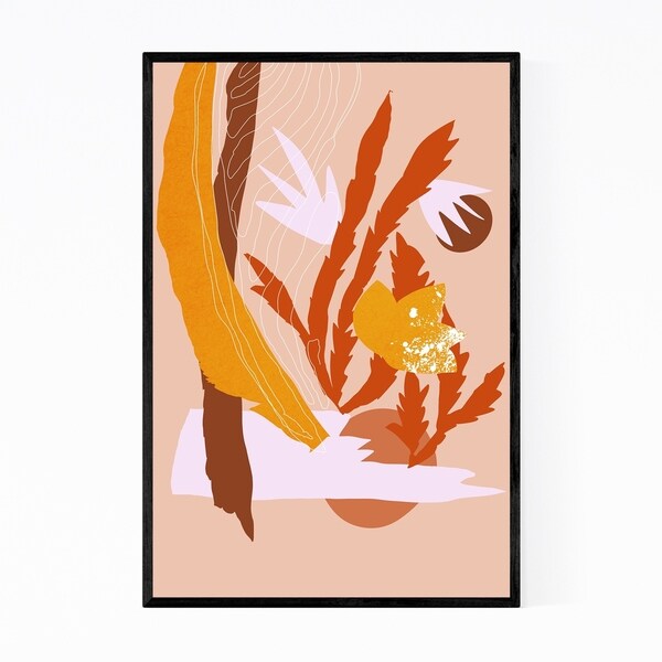 Noir Gallery Autumn Fall Abstract Botanical Framed Art Print