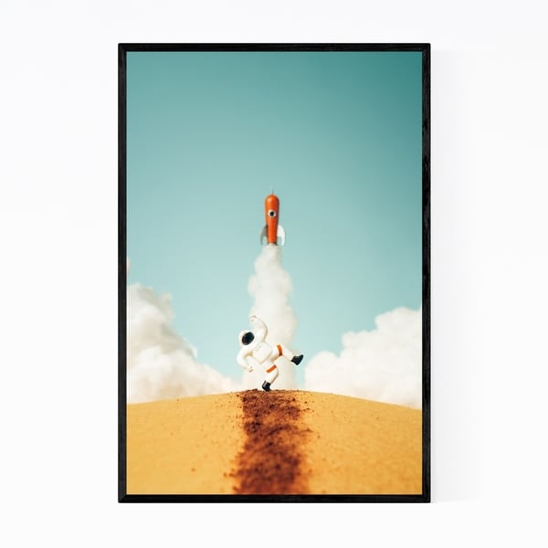Noir Gallery Astronaut Outer Space Kid's Room Framed Art Print