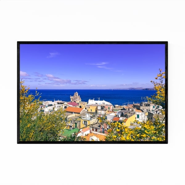 Noir Gallery Ischia Naples Italy Town Harbor Framed Art Print