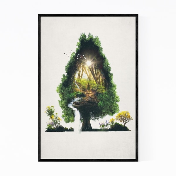Noir Gallery Surrealism Forest Nature Floral Framed Art Print