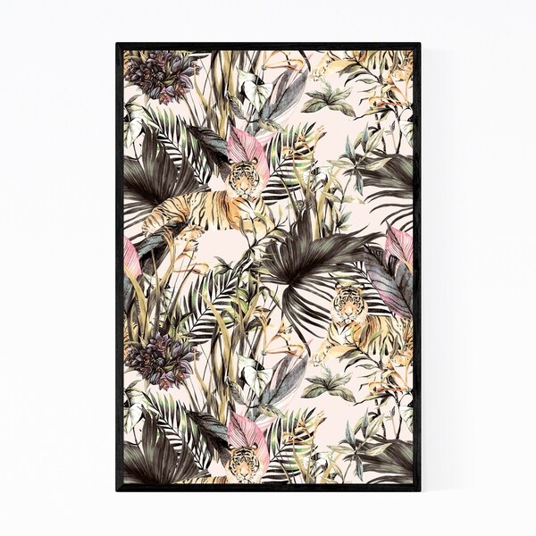 Noir Gallery Floral Botanical Nature Pattern Framed Art Print