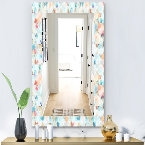 Designart 'Pastel Dreams 5' Modern Mirror - Vanity Mirror - White