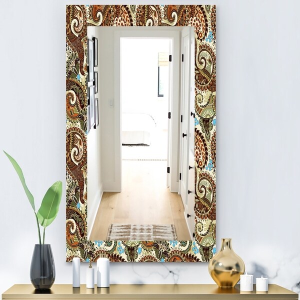 Shop Designart 'Paisley 13' Bohemian and Eclectic Mirror - Modern Wall ...