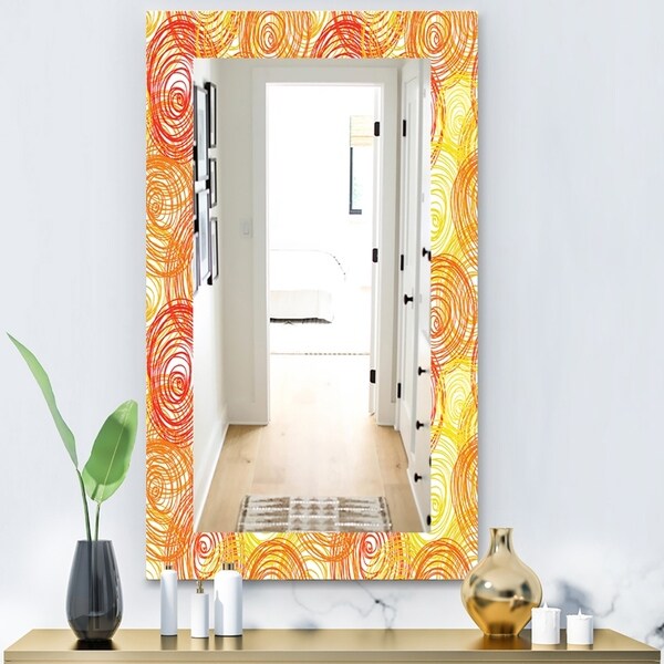 Designart 'Yellow Moods 19' Modern Mirror - Wall Mirror - Gold