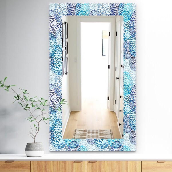 Shop Designart 'Sea Motif Pattern' Traditional Mirror - Wall Mirror ...