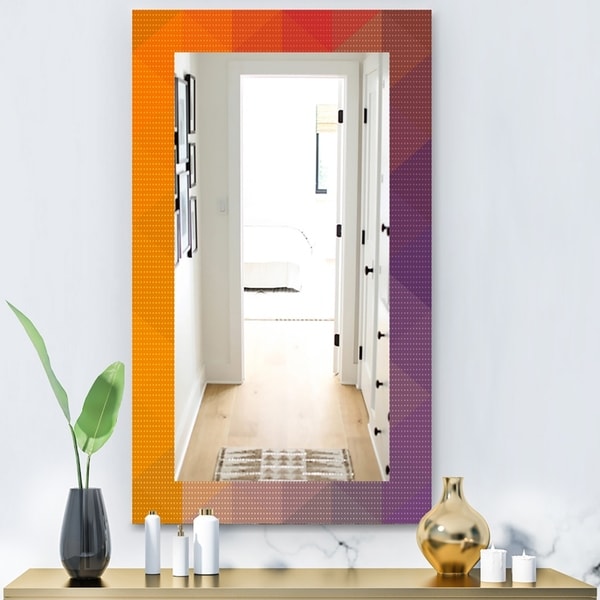 Designart 'Dotted Geometry' Modern Mirror - Wall Mirror - Gold