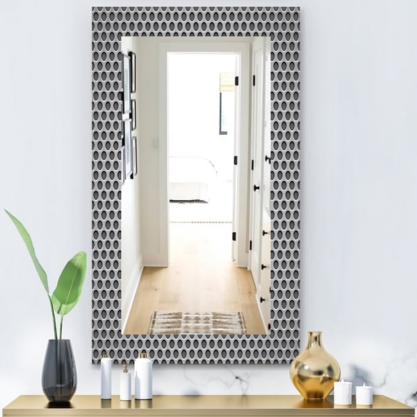 Designart 'Scandinavian 21' Modern Mirror - Wall Mirror - Grey/Silver