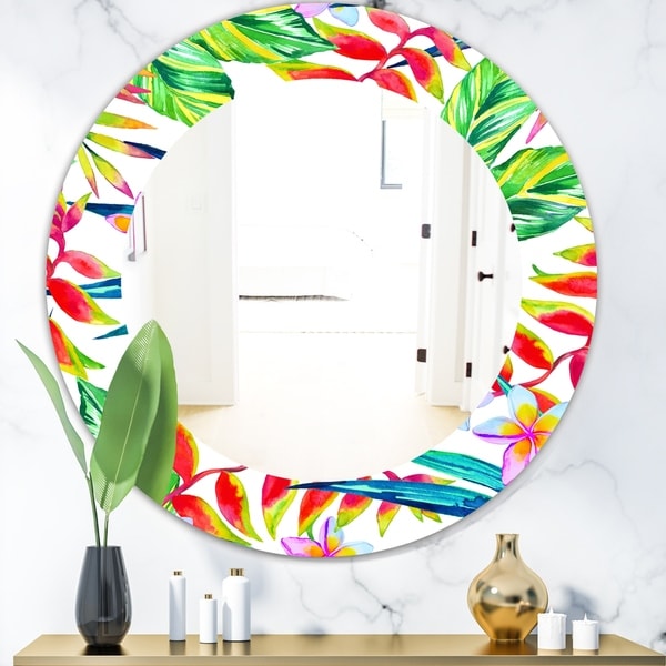 Shop Designart 'Tropical Mood Bright 12' Bohemian and Eclectic Mirror ...