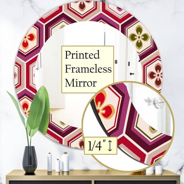 Designart Honeycomb 6 Mid Century Mirror Oval Or Round Wall Mirror On Sale Overstock 28559078