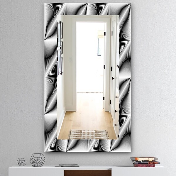 Designart 'Scandinavian 28' Mid-Century Mirror - Wall Mirror - Gold