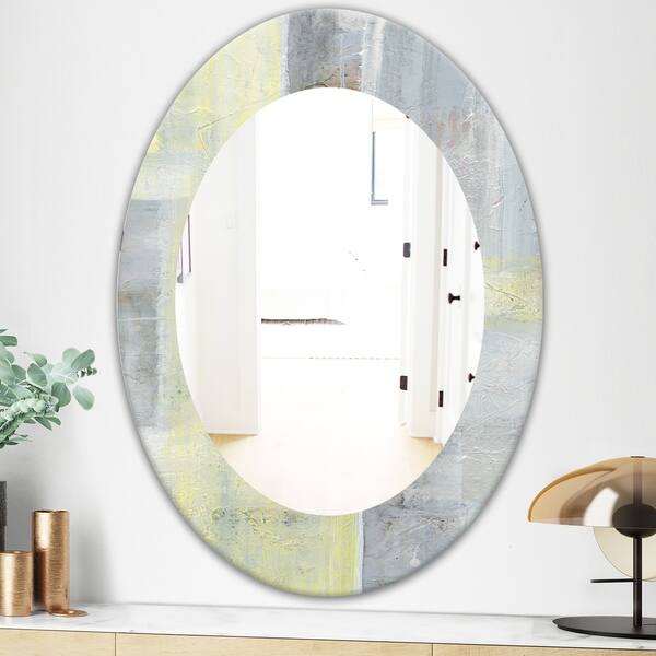 Shop Designart Patchwork Abstract Ii Modern Mirror Oval Or