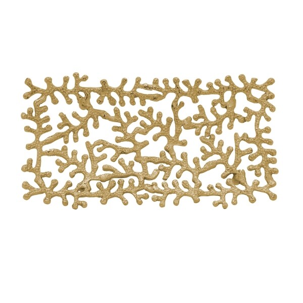 1.5 " Metal Platter - Gold - 15.75 x 8.5 x 1.5