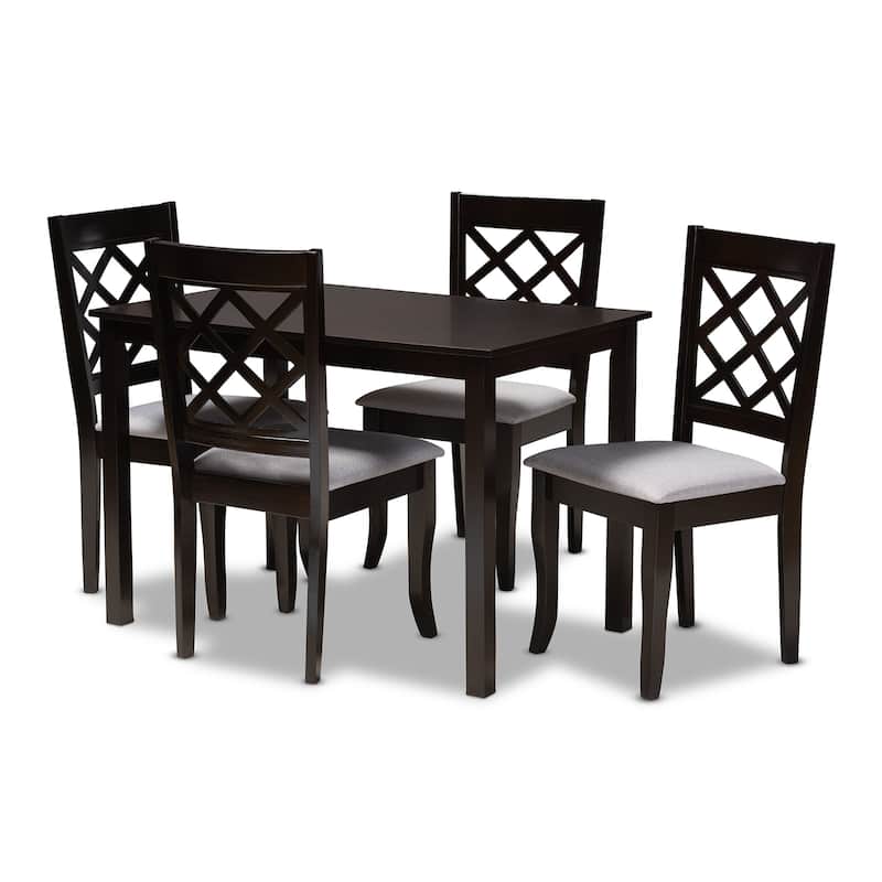 Copper Grove Aden Modern 5-piece Wood Dining Chair Set - Grey and Espresso
