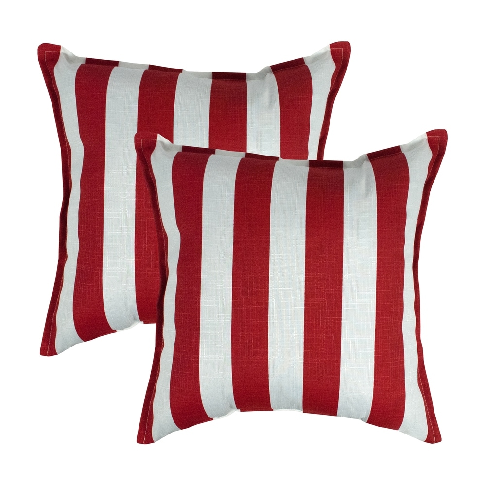 red striped throw pillows