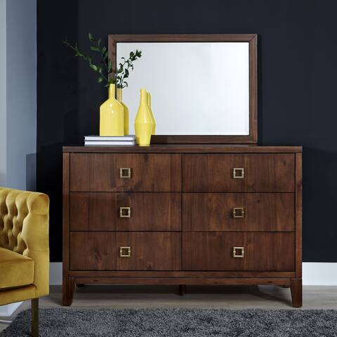 Bungalow Brown Dresser and Mirror Set