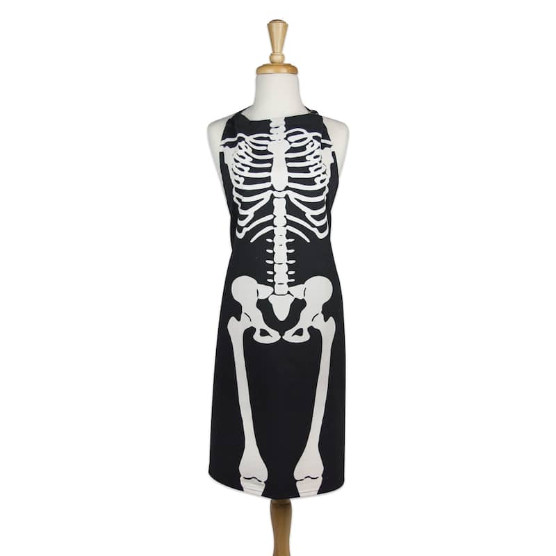 DII Skeleton Print Apron & Oven Mitt Kitchen Set