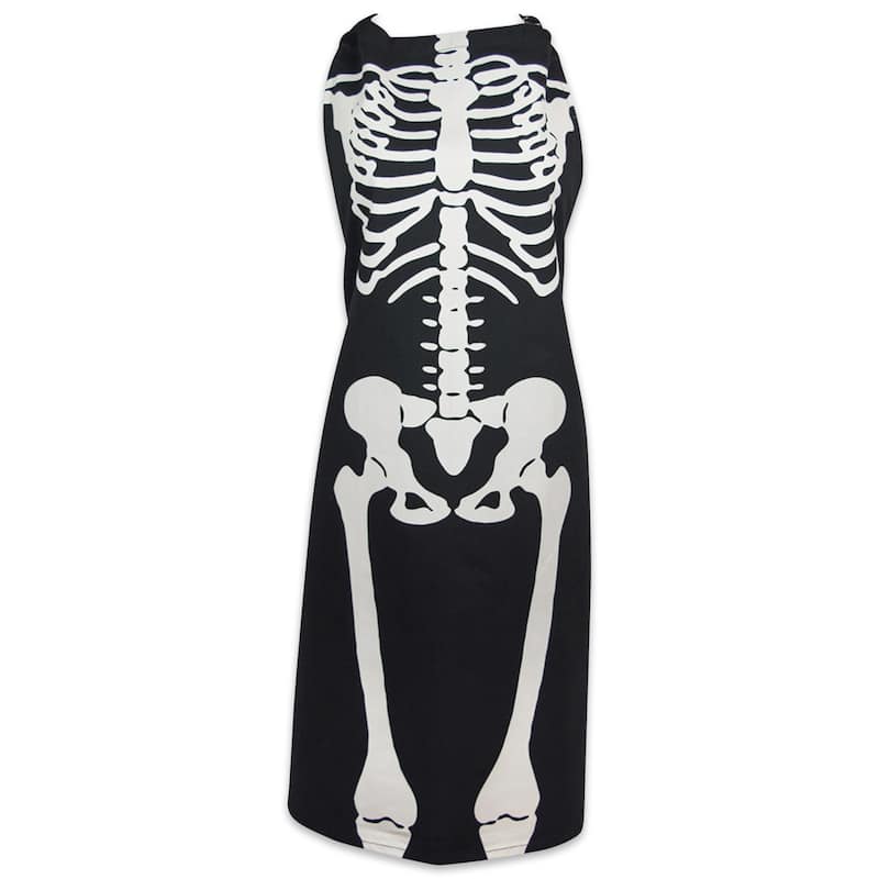 DII Skeleton Print Apron & Oven Mitt Kitchen Set