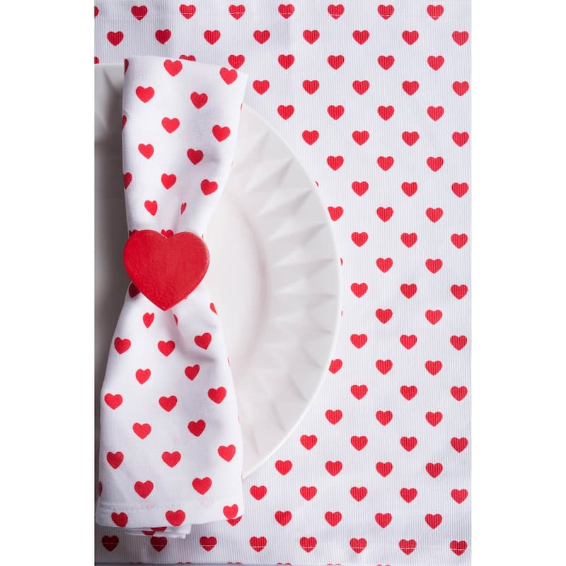 DII Lil Hearts Ribbed Placemats (Set of 6)