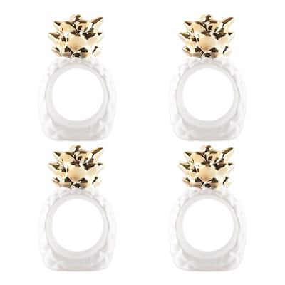 DII Gold Pineapple Napkin Ring (Set of 4)