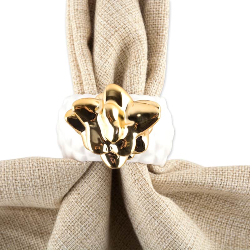 DII Gold Pineapple Napkin Ring (Set of 4)
