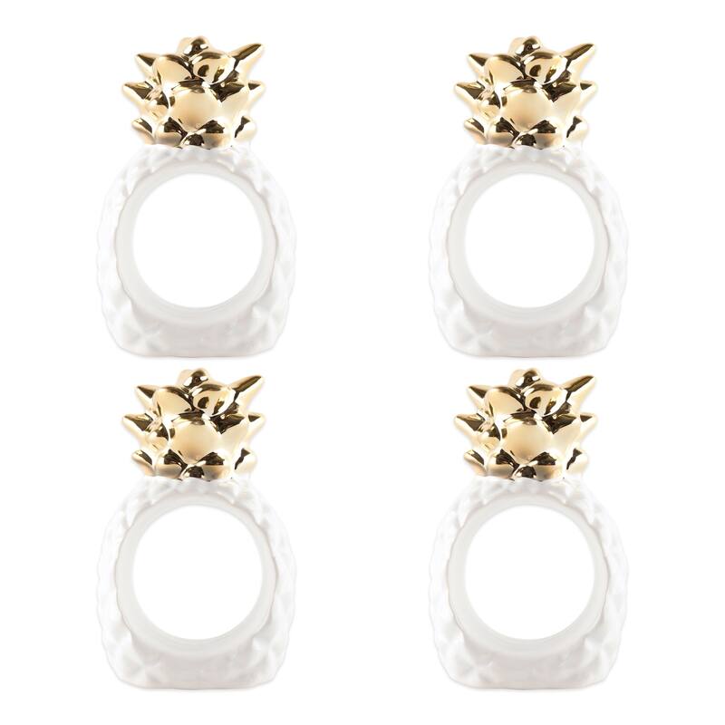DII Gold Pineapple Napkin Ring (Set of 4)
