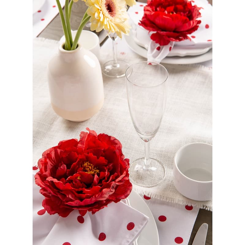 DII Peony Flower Napkin Ring (Set of 4)