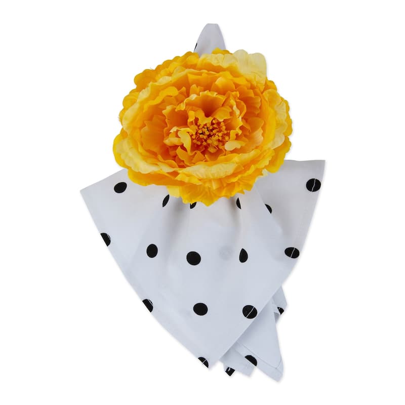 DII Peony Flower Napkin Ring (Set of 4)