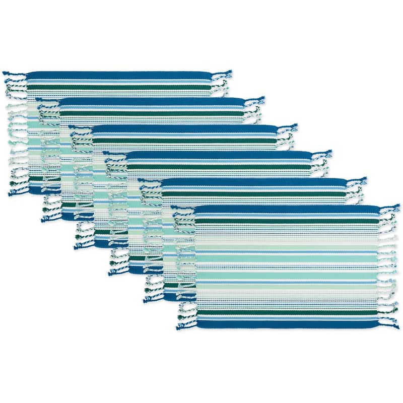 DII Summer Print Placemat (Set of 6) - Tidal Stripe