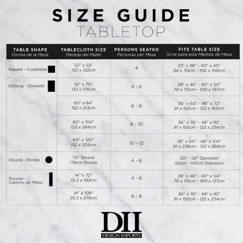 DII Metallic Confetti Tablecloth